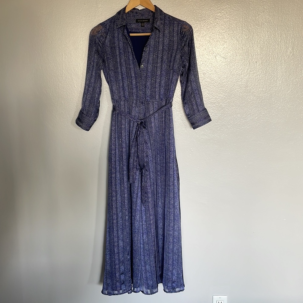 Banana republic quarter sleeve front tie dress, size 00P